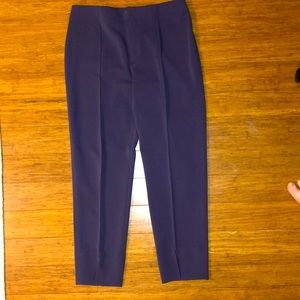 Eggplant purple dress pants with front pleat